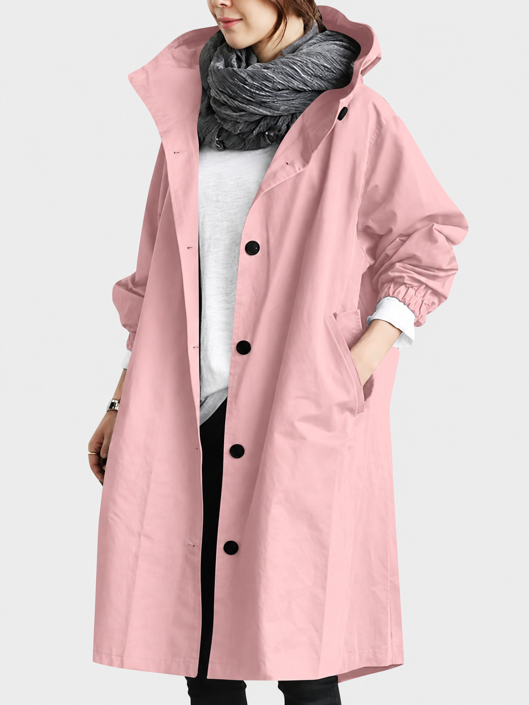 Arabella | Hooded Longline Trench Coat