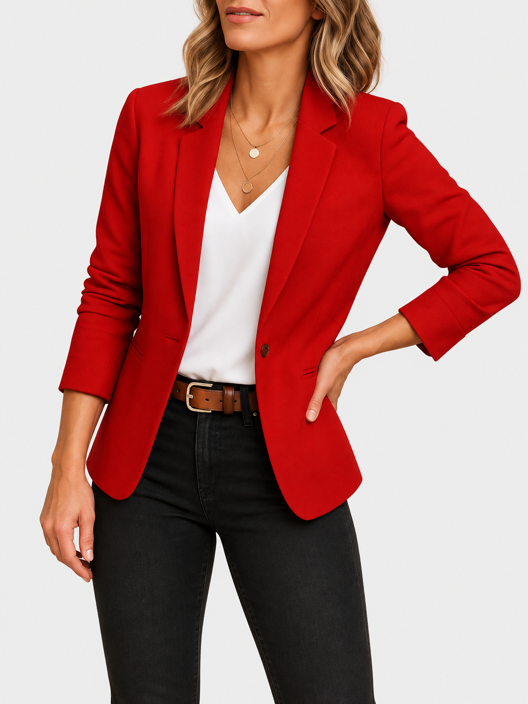 Leila | Fitted Button Blazer