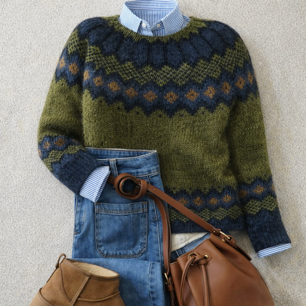 Lies | Nordic-Pattern Jumper