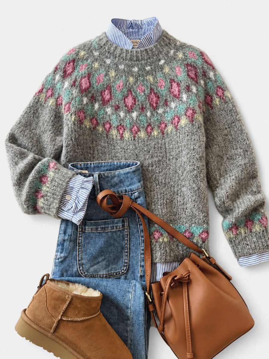 Joyce | Vintage Nordic Pattern Jumper