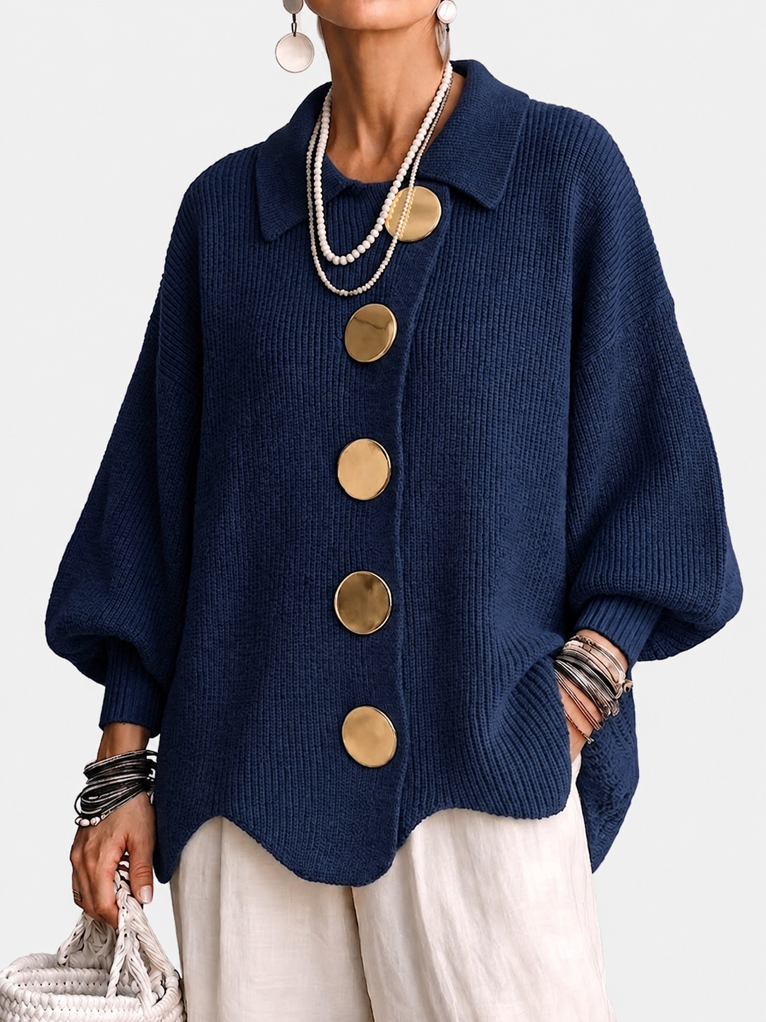 Isadora | Oversized Button Cardigan