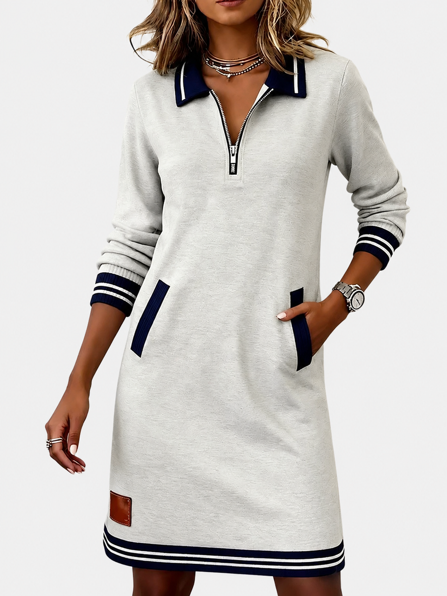 Harper | Zip Collar Comfort Dress