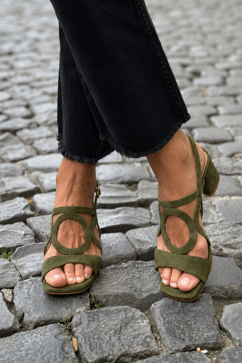 Cedra | Lime Pop Heeled Sandals