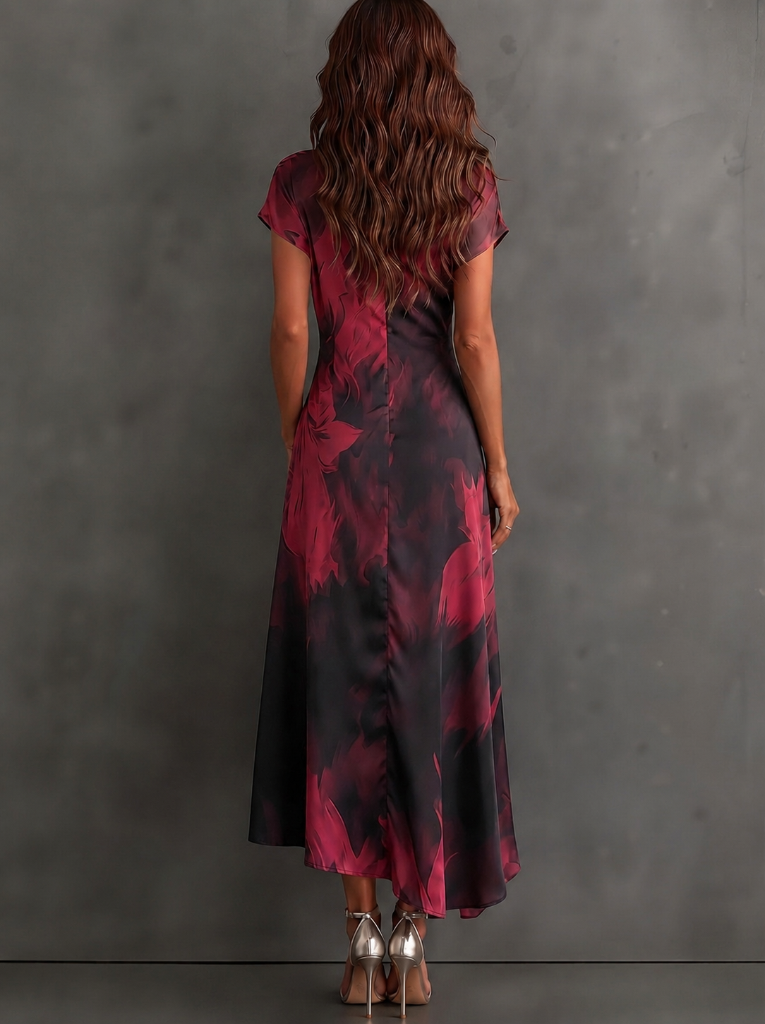 Grace | Abstract Print Midi Dress