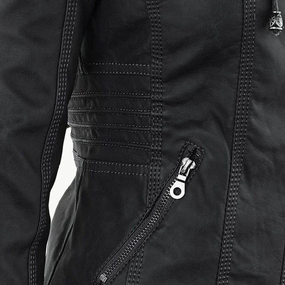 Loretta | Hooded Biker Jacket