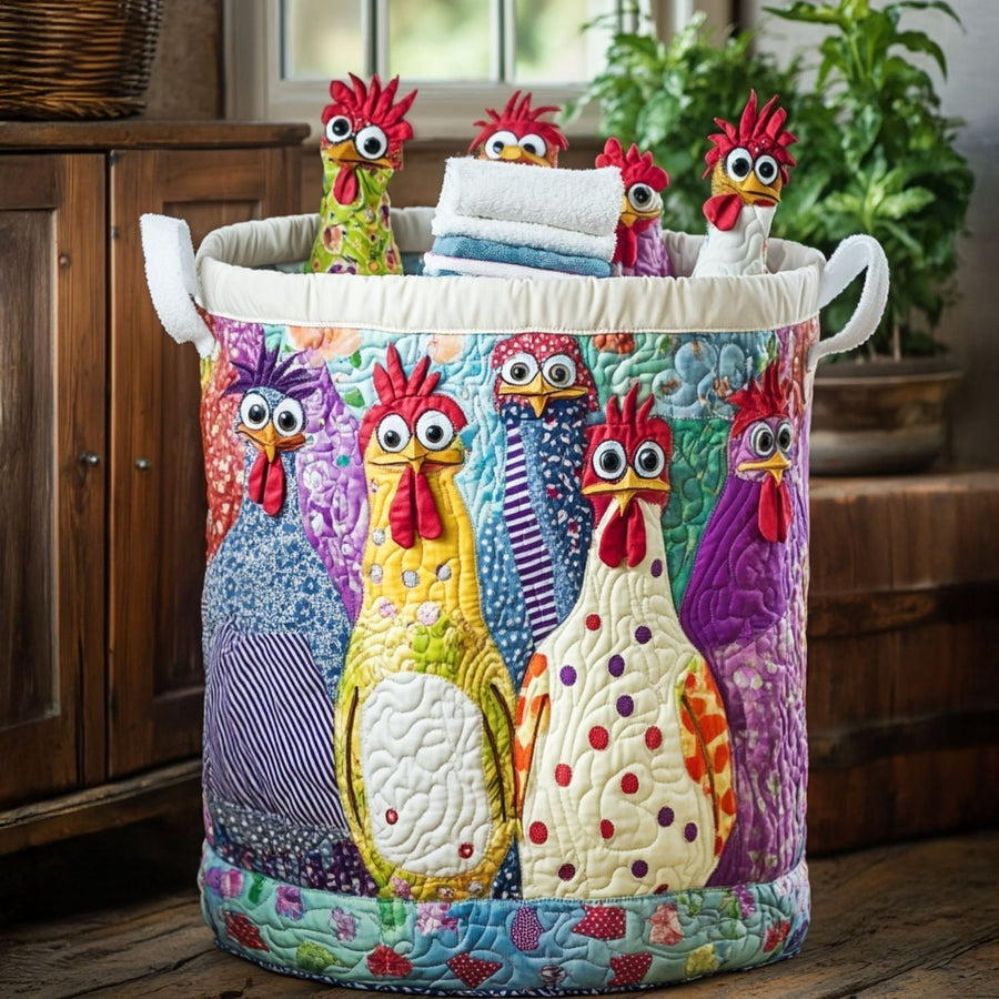 Naomi | Cluck Couture Quilted Laundry Basket