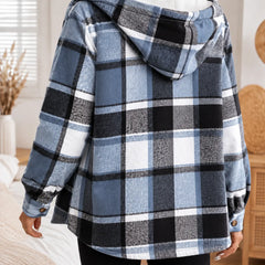 Harper | Cosy Check Hooded Shacket
