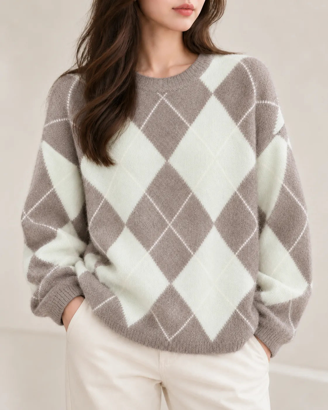 Elodie | Argyle Jumper
