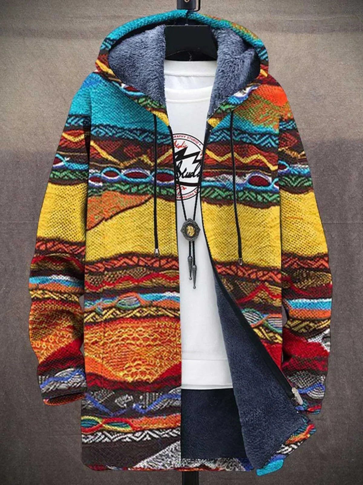 Isabeau | Artful Hooded Cardigan