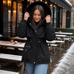 Eloise | Water-Repellent Parka with Sherpa Lining