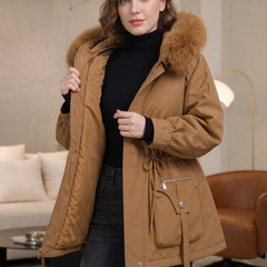 Eloise | Water-Repellent Parka with Sherpa Lining
