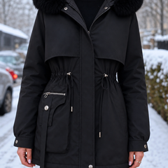 Eloise | Water-Repellent Parka with Sherpa Lining