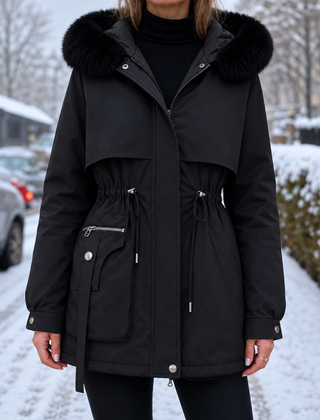 Eloise | Water-Repellent Parka with Sherpa Lining