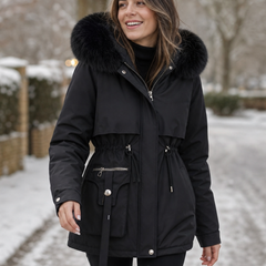Eloise | Water-Repellent Parka with Sherpa Lining