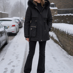 Eloise | Water-Repellent Parka with Sherpa Lining