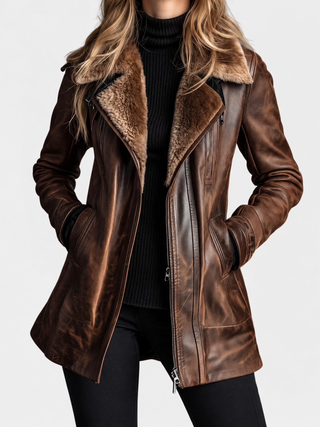 Samara | Jacket with Cosy Collar and Zip Front