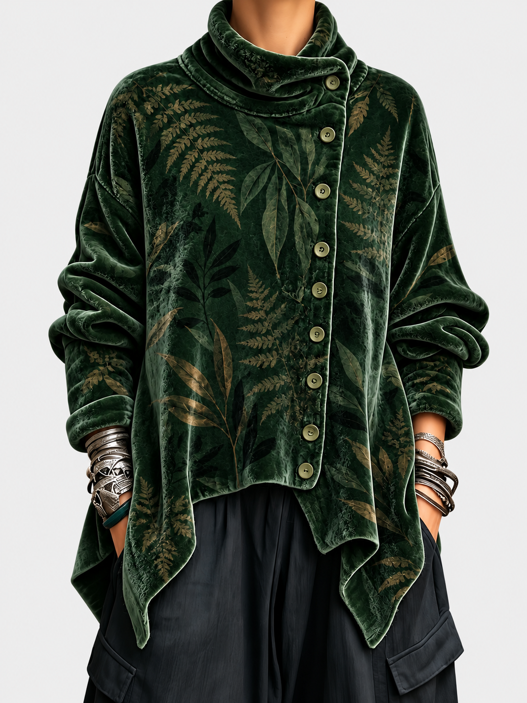Chloe | Asymmetric Button Tunic