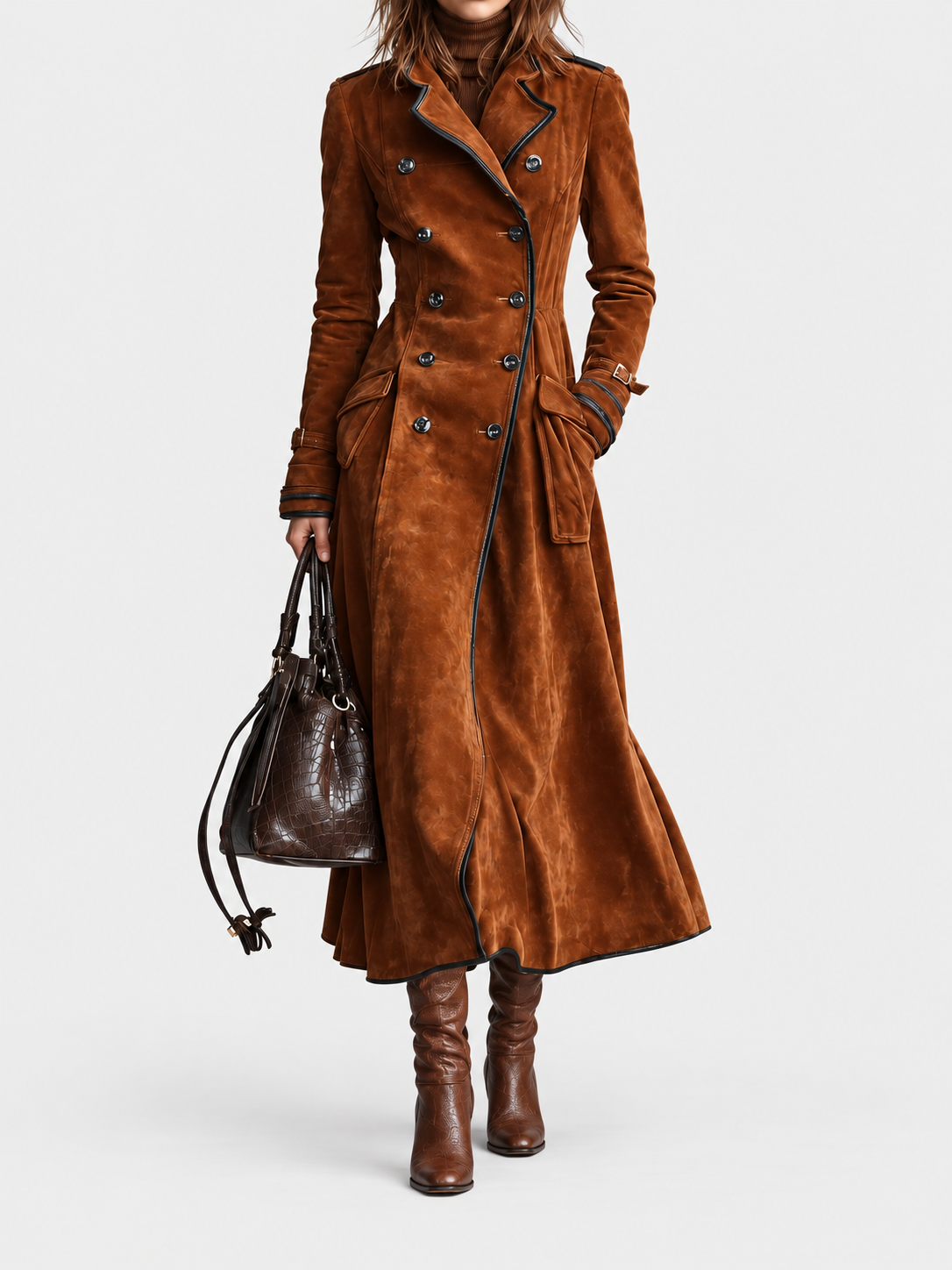Gina | Belted Longline Trench Coat