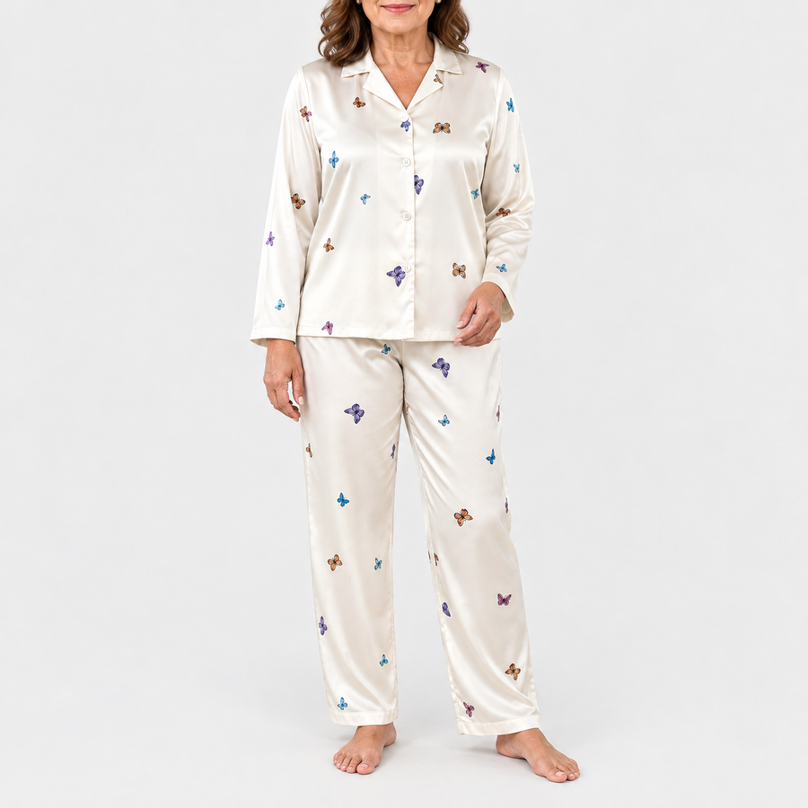 Celeste | Lace-Trimmed Pyjama Set