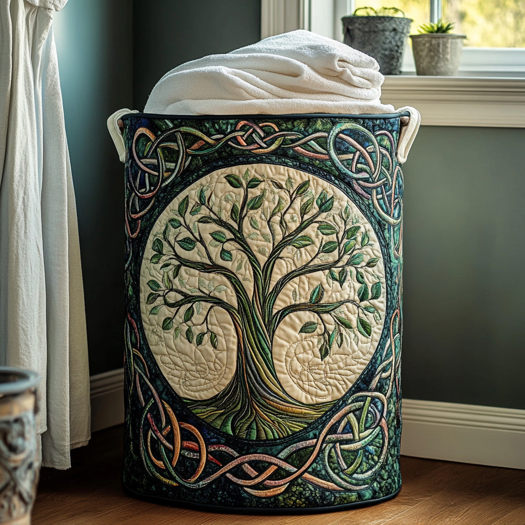 Rowan | Eternal Roots Quilted Laundry Basket