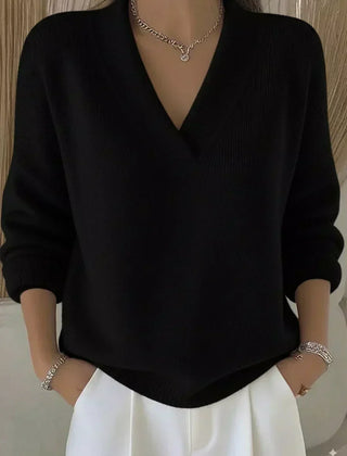 Vivelle | Relaxed V-Neck Jumper