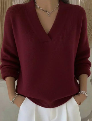 Vivelle | Relaxed V-Neck Jumper