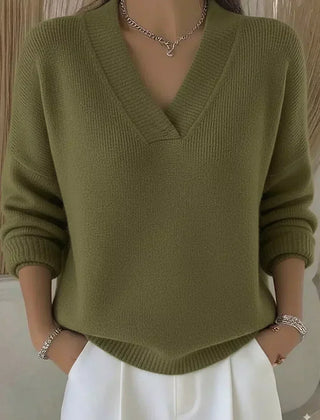 Vivelle | Relaxed V-Neck Jumper