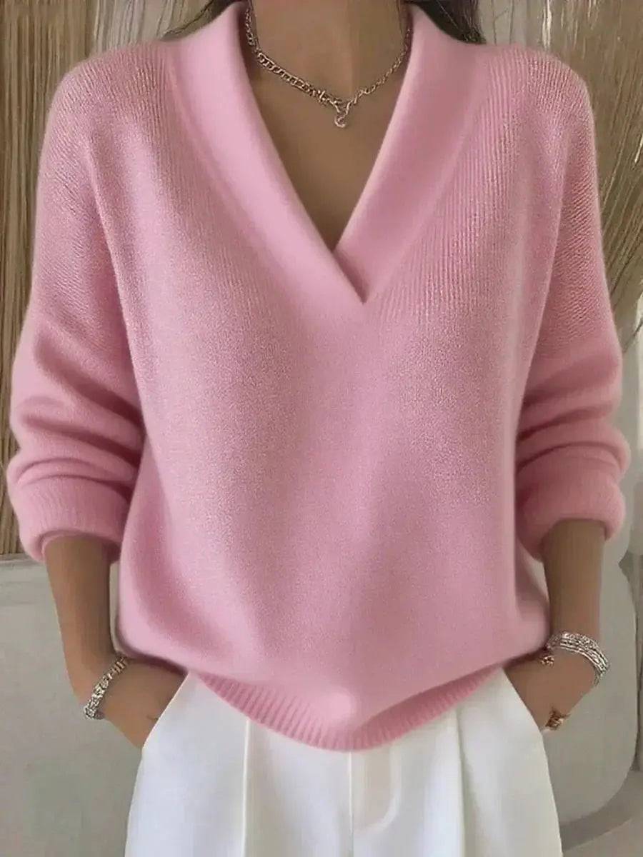 Verina | Elegant V Neck Jumper