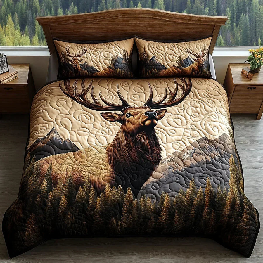 Wildlife Lodge | 3-Piece Quilted Bedding Set