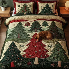 Christmas Forest | 3-Piece Quilted Bedding Set