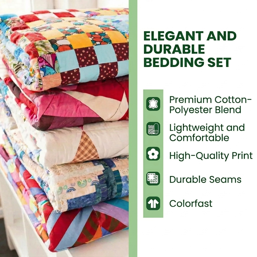 Golden Dragonfly | 3-Piece Quilted Bedding Set