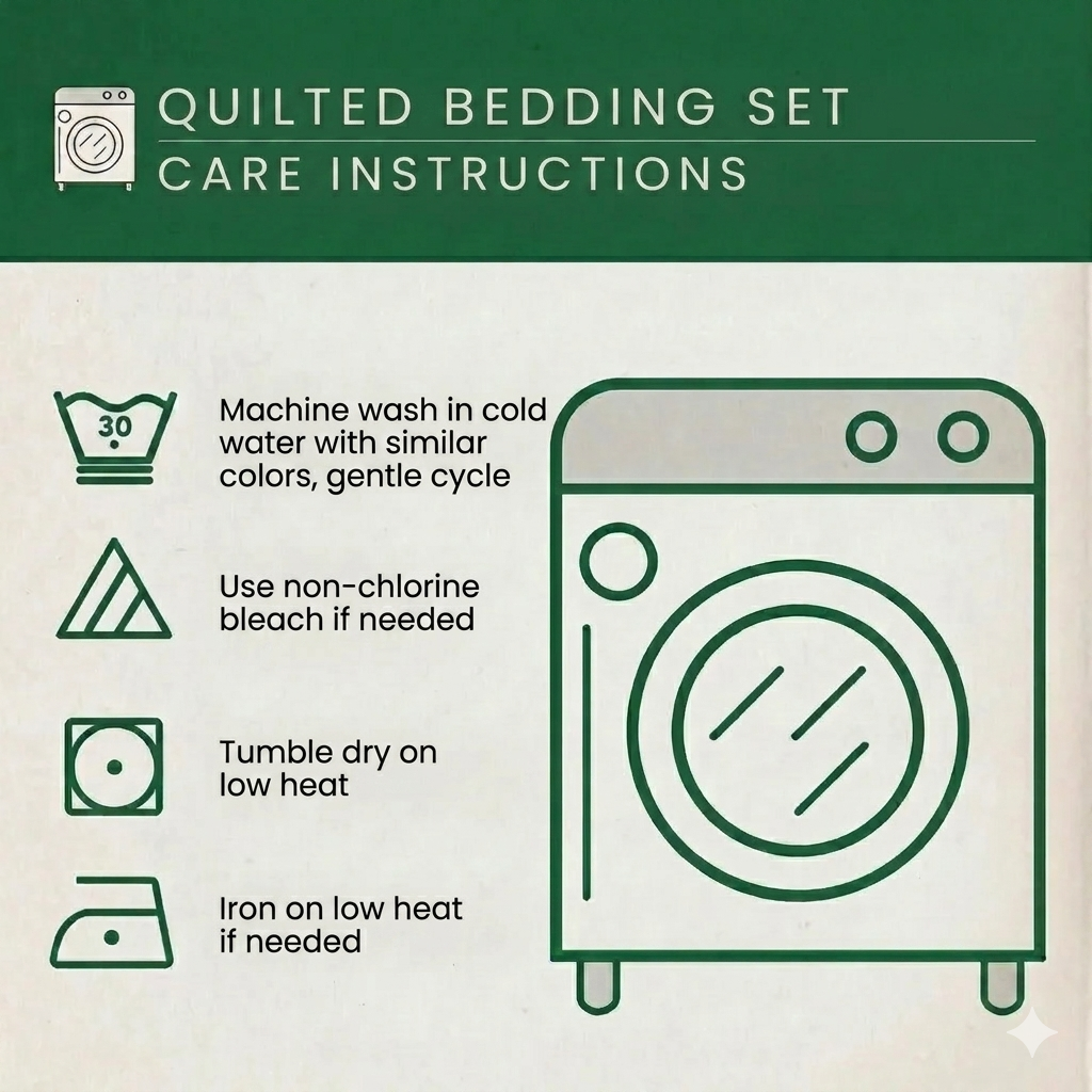 Golden Roots | 3-Piece Quilted Bedding Set