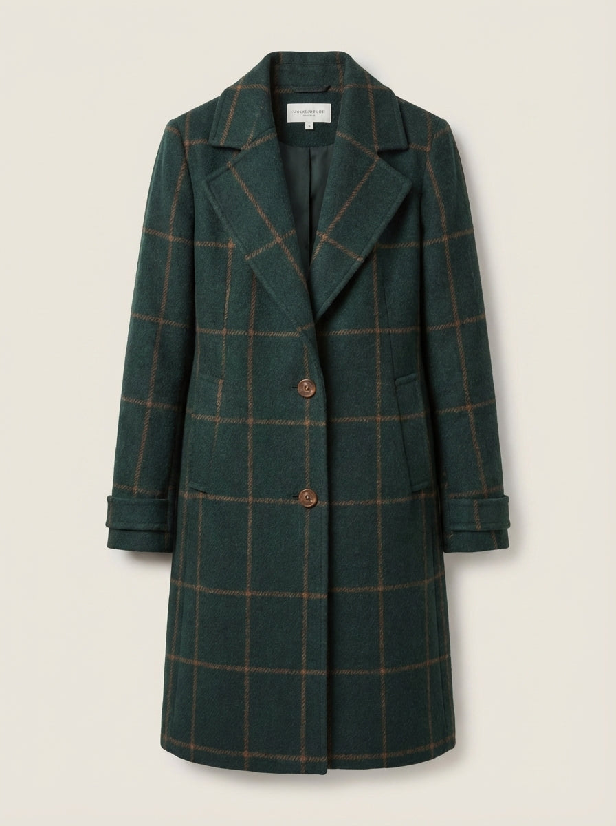 Valeria | Elegant Check Coat