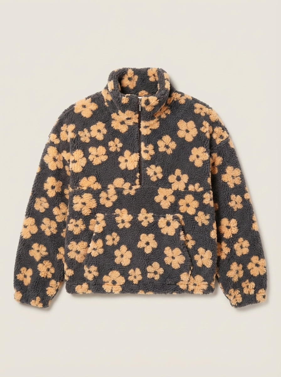 Daisy | Floral Sherpa Sweatshirt
