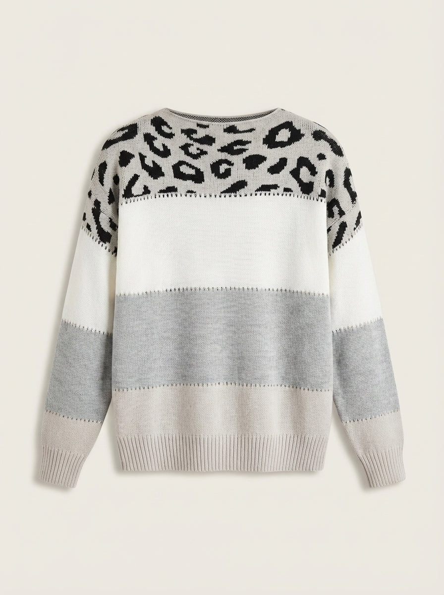 Diana | Jumper with Leopard Details
