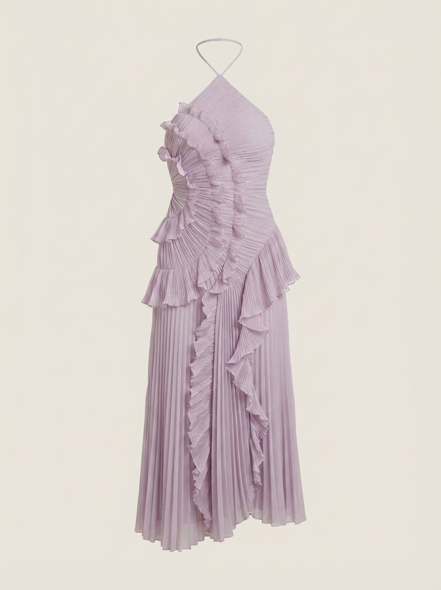 Rose | Long Pleated Dress