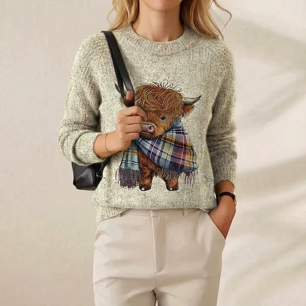 Isla | Highland Cow Cotton Jumper
