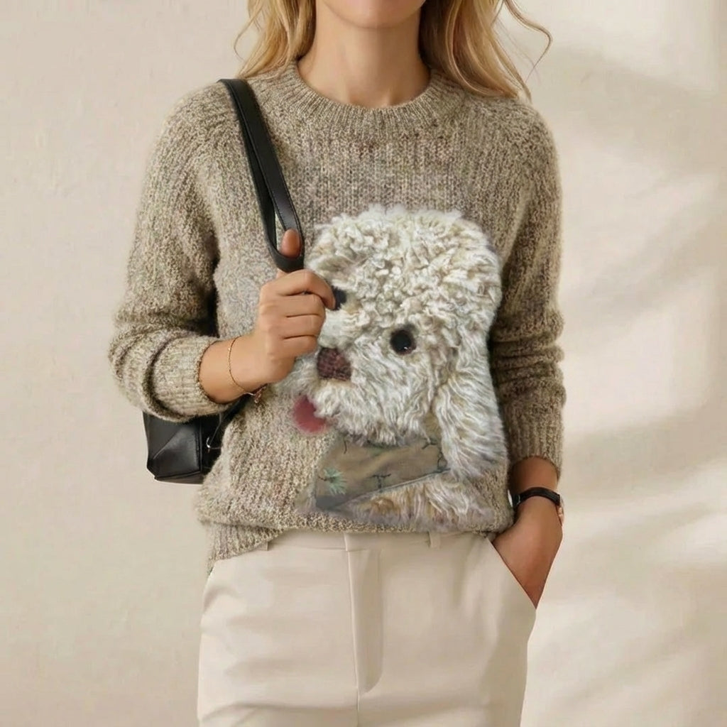 Bonnie | Cream Poodle Cotton Jumper