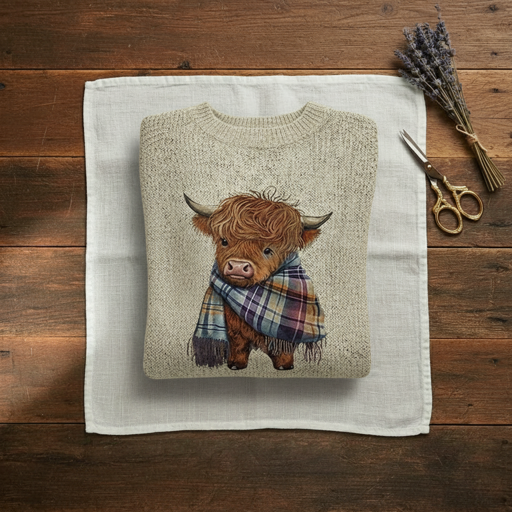 Isla | Highland Cow Cotton Jumper