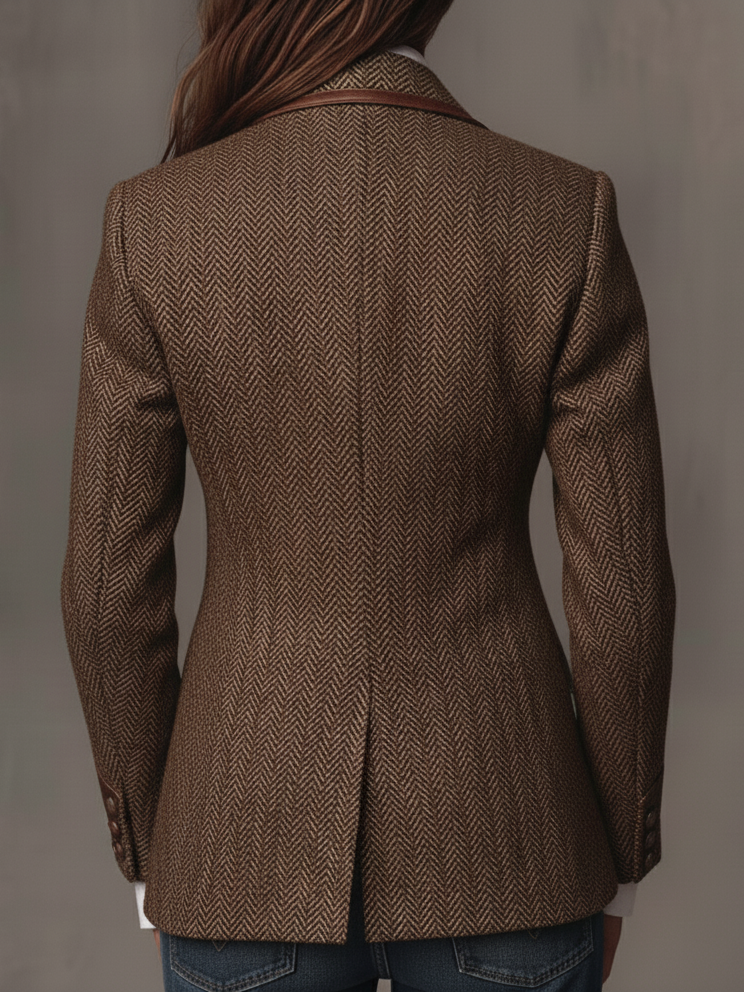 Gisella | Blazer with Printed Zigzag Inserts