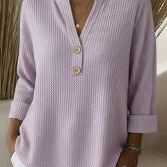 Lucinda | Waffle Henley Jumper