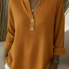 Lucinda | Waffle Henley Jumper