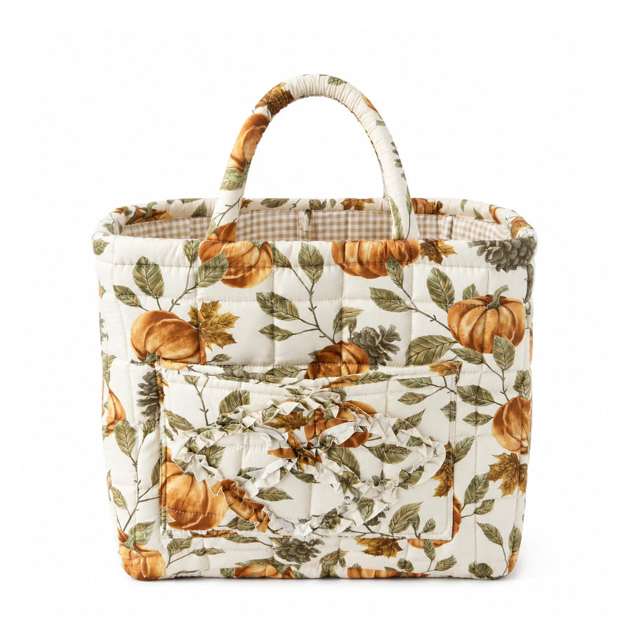 Hazel | Harvest Pumpkin Quilted Tote Bag