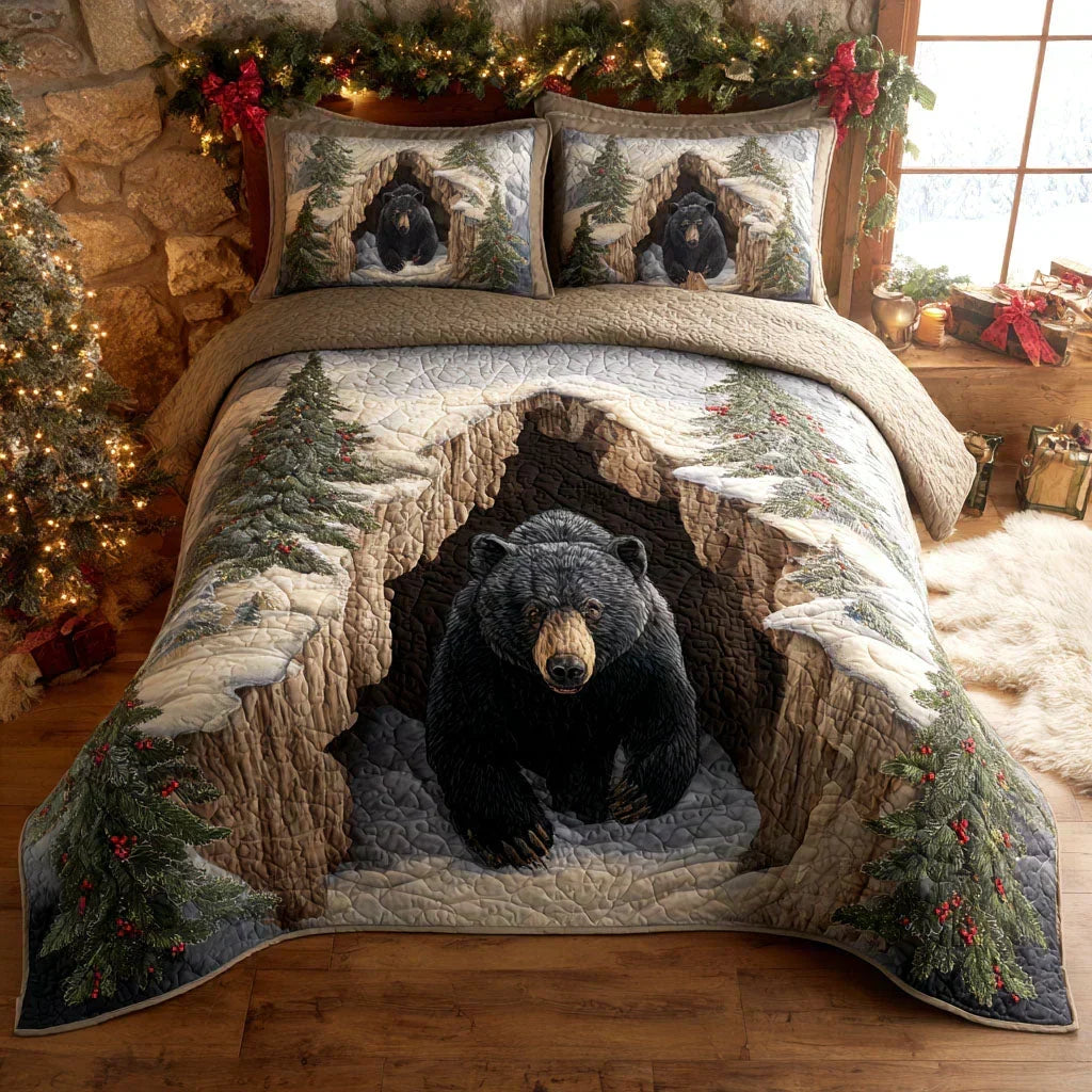 Winter Den | 3-Piece Quilted Bedding Set