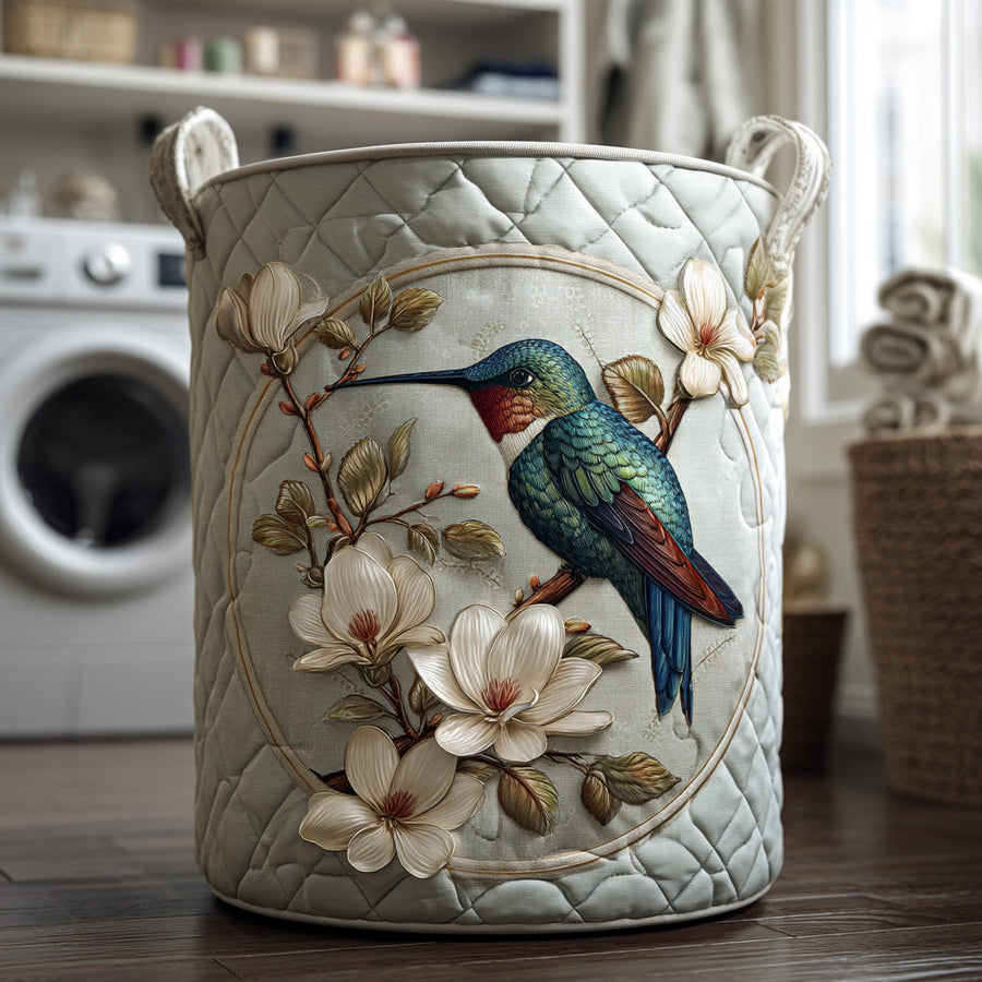 Daisy | Hummingbird Lace Quilted Laundry Basket