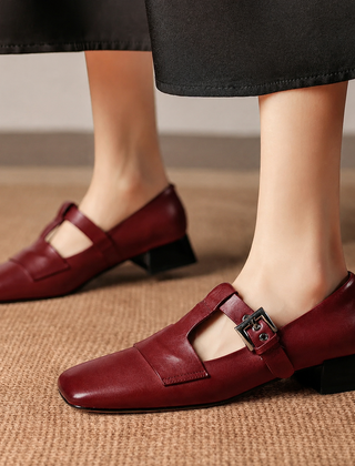 Veyra | T-Strap Block Heels