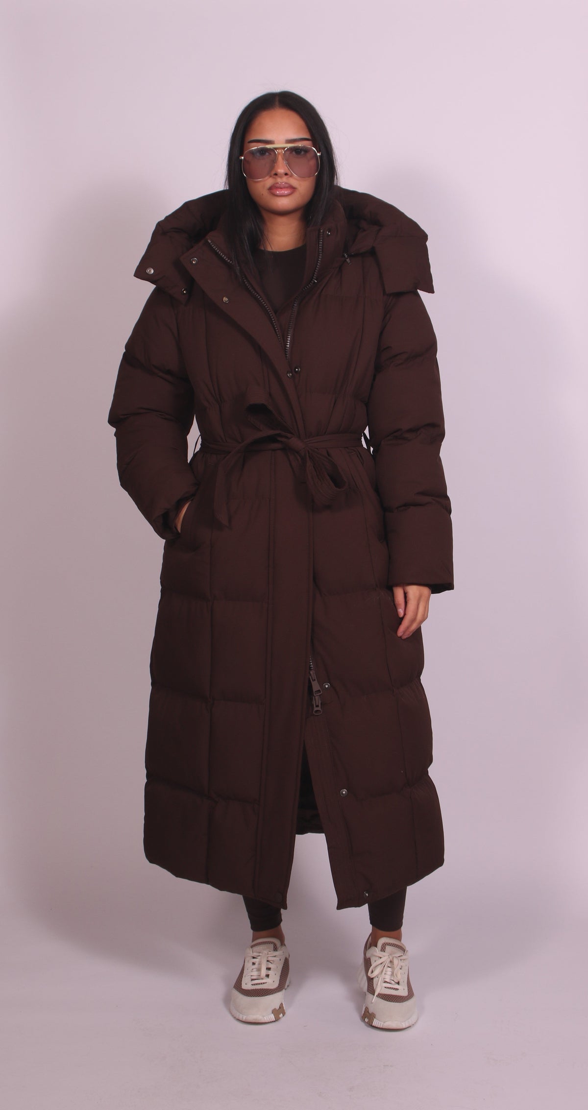 Zoe | Hooded Puffer Longline Coat