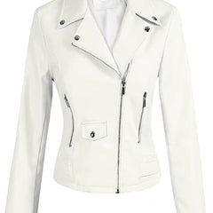 Soledad | Hooded Leather-Look Biker Jacket