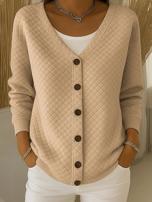 Eleonora | Quilted Button Cardigan