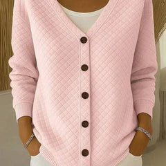 Elouise | Quilted V Neck Cardigan
